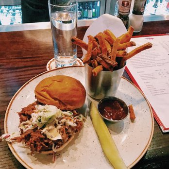 Red Cow North Loop - Root Beer Pulled Pork Sandwich - New American Near Me - Minneapolis, Minnesota