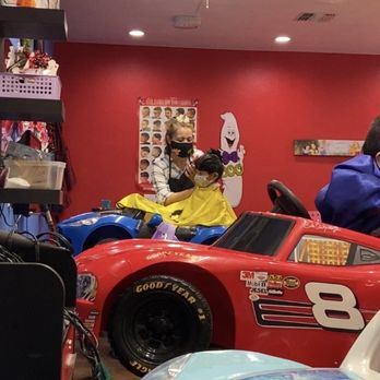 Kids Styles - Getting a haircut in his race car!! - Kids Hair Salons Near Me - El Monte, California Kids Styles - Getting a haircut in his race car!! - Kids Hair Salons Near Me - El Monte, California