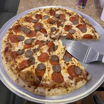 Saddleback Lanes - Pepperoni and sausage pizza - Bowling Near Me - Mission Viejo, California Saddleback Lanes - Pepperoni and sausage pizza - Bowling Near Me - Mission Viejo, California