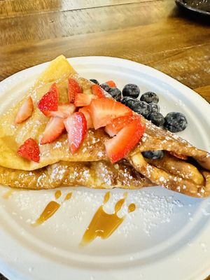 Black Milk Coffee and Crepe by null