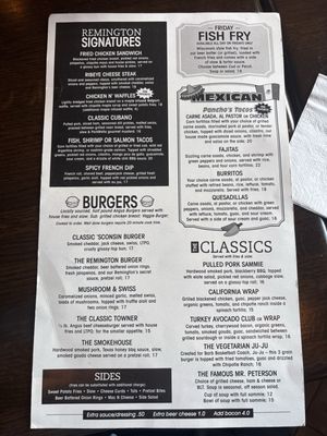 Menu photo 1 Remington's Gastropub Malta, IL