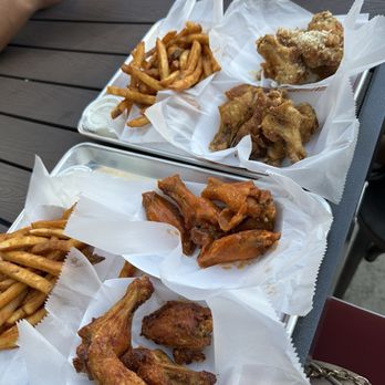 Fire Wings - Cali rub, buffalo, lemon pepper, and garlic parm - Chicken Wings Near Me - Long Beach, California Fire Wings - Cali rub, buffalo, lemon pepper, and garlic parm - Chicken Wings Near Me - Long Beach, California