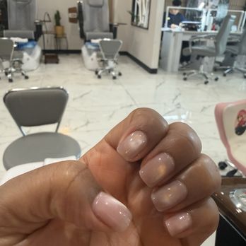 Paradise Nail And Spa - Cat eye nail design with gel builder. - Nail Salons Near Me - Temple, Texas