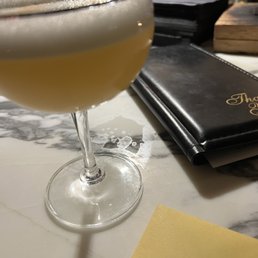 Whiskey Sour made with egg white