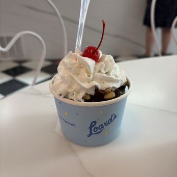 Loard's Ice Cream - Ice cream sundae with a cherry on top :) - Ice Cream & Frozen Yogurt Near Me - Orinda, California