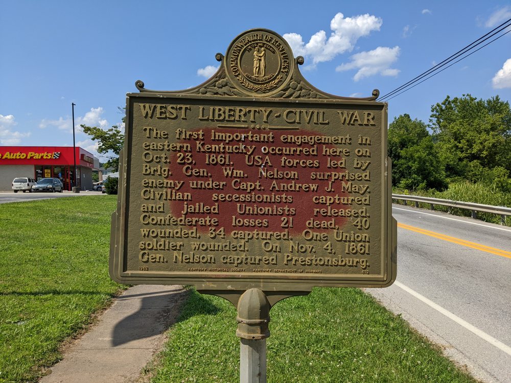WEST LIBERTYCIVIL WAR HISTORICAL MARKER Updated June 2024 271 W Main St, West Liberty