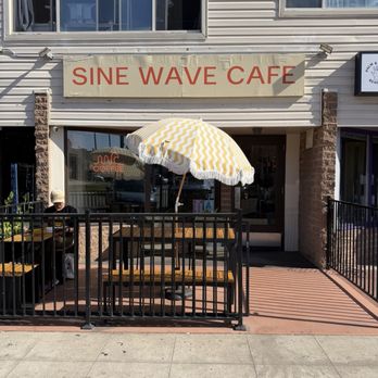 Sine Wave Cafe - Patio tables in sun and shade - Coffee & Tea Near Me - San Diego, California Sine Wave Cafe - Patio tables in sun and shade - Coffee & Tea Near Me - San Diego, California