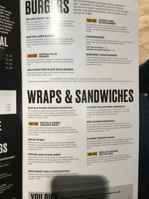 Menu photo 8 Buffalo Wild Wings Mansfield, TX