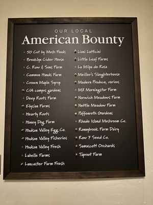 Menu photo 8 American Bounty Restaurant Hyde Park, NY