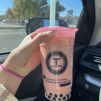Tpumps - Fremont - Strawberry, Peach, and Blackberry black milk tea with honey boba - the best combination! - Bubble Tea Near Me - Fremont, California Tpumps - Fremont - Strawberry, Peach, and Blackberry black milk tea with honey boba - the best combination! - Bubble Tea Near Me - Fremont, California