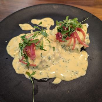 Enye Latin Table - Eggs Benedict - Latin American Near Me - Clayton, California