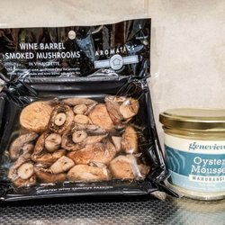 Sabato - Wine barrel smoked mushrooms and oyster mousse.