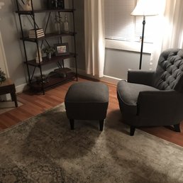 $99 chair and ottoman and $30 rug
