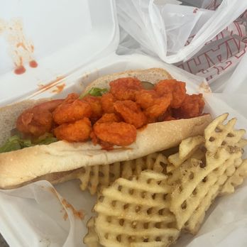 Ernst Cafe - Buffalo gulf shrimp po'boy - Cajun/Creole Near Me - New Orleans, Louisiana Ernst Cafe - Buffalo gulf shrimp po'boy - Cajun/Creole Near Me - New Orleans, Louisiana