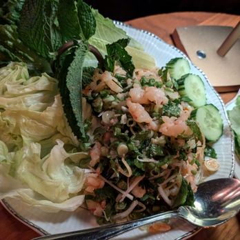 Lao Lao Bar - Mince meat salad with shrimp - Laotian Near Me - Toronto, Ontario
