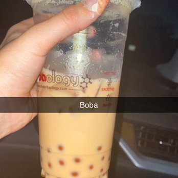 Bobaology - Mango milk tea with strawberry popping and passionfruit popping! - Bubble Tea Near Me - Folsom, California Bobaology - Mango milk tea with strawberry popping and passionfruit popping! - Bubble Tea Near Me - Folsom, California