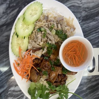 2000 Vietnam Restaurant - Rice plate with grilled pork and shredded pork - Vietnamese Near Me - Albuquerque, New Mexico