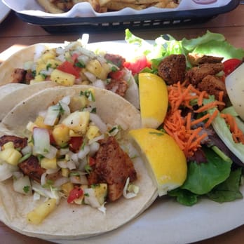 Aloha Mixed Plate - Mahi mahi fish tacos. - Hawaiian Near Me - Lahaina, Hawaii