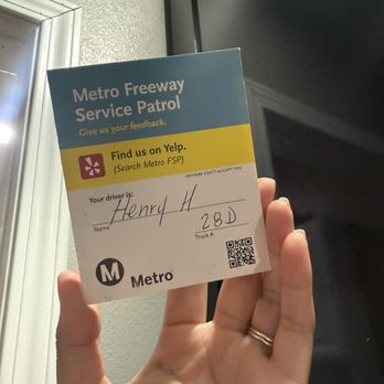 Metro Freeway Service Patrol - Service card - Towing Near Me