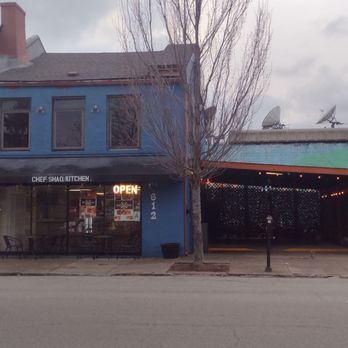 Chef Shaqs Kitchen - Front of Chef Shaq Kitchen with covered outdoor seating area on the side - American Near Me - Louisville, Kentucky
