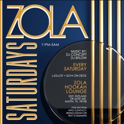 Zola Hookah lounge - Zola Saturday