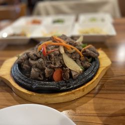 Kim's Korean BBQ Restaurant - Bulgogi (Marinated grilled shredded beef & onions)