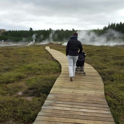 Craters Of The Moon - Stroller/pram on boardwalk
