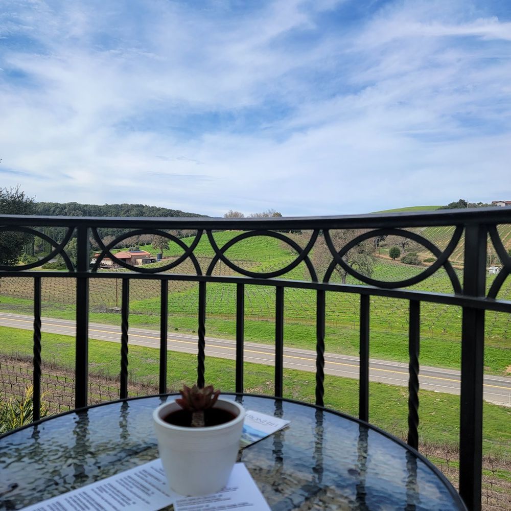 AronHill Vineyards - View from our seats - Wine Tasting Room Near Me - Templeton, California