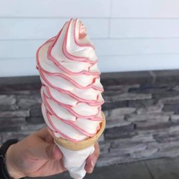 Raspberry flavor burst ice cream!