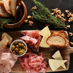 Salumi e Formaggi by Tarallucci e Vino: our Chef's Selection of meats and cheeses served with our very own freshly baked bread