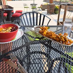 Hillcrest Farm Market & Cafe - Harvest salad to the left, absolutely wonderful pakora (sp?) To the right