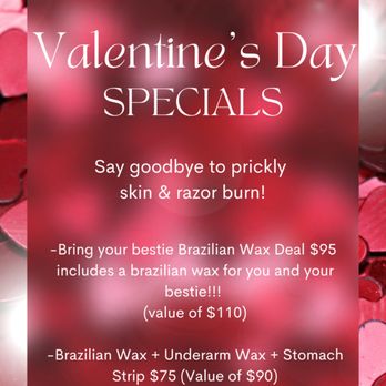 The Wax Bar Charlotte - Valentines Day Specials are valid 2/2-2/14 - Waxing Near Me - Charlotte, North Carolina The Wax Bar Charlotte - Valentines Day Specials are valid 2/2-2/14 - Waxing Near Me - Charlotte, North Carolina