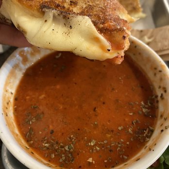 FarmHand Kchn - Grilled cheese with tomato soup with over doze black pepper - Breakfast & Brunch Near Me - St. Augustine, Florida