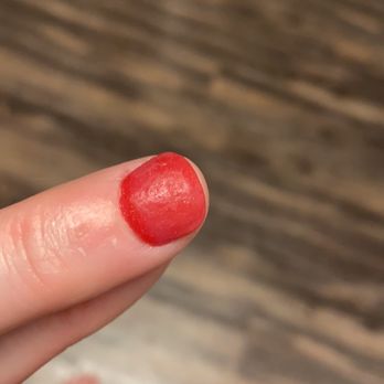 Fancy Nails & Spa - My fingernail showing the poor paint job! - Nail Salons Near Me - New Albany, Indiana Fancy Nails & Spa - My fingernail showing the poor paint job! - Nail Salons Near Me - New Albany, Indiana