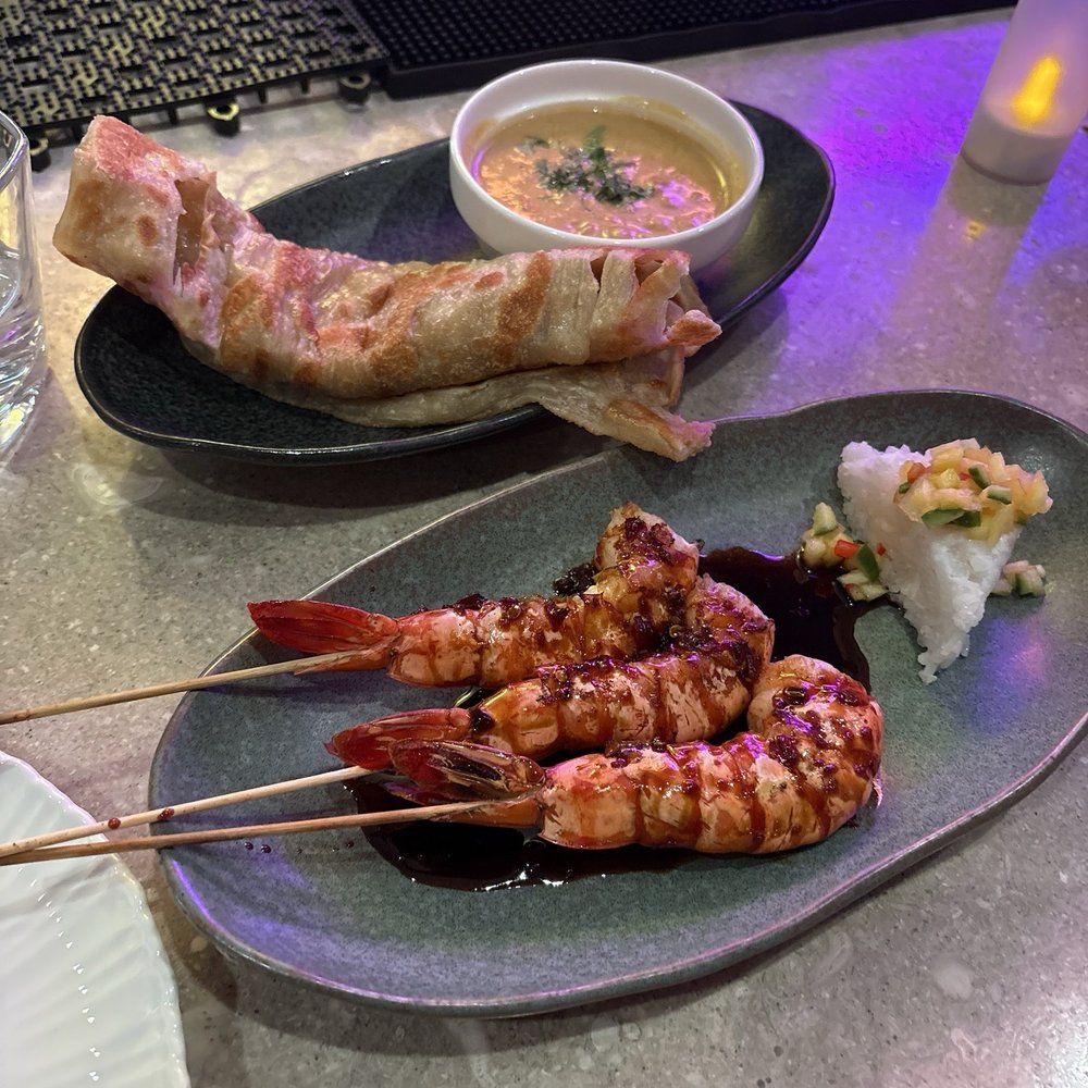 SanDai - Roti Chanai and Tiger Prawn Satay - Indonesian Near Me - Walnut Creek, California SanDai - Roti Chanai and Tiger Prawn Satay - Indonesian Near Me - Walnut Creek, California