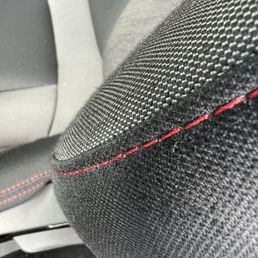 Frayed seat material