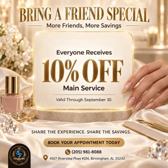 S Nails & Spa - MORE FRIENDS, MORE SAVINGS! - Nail Salons Near Me - Birmingham, Alabama S Nails & Spa - MORE FRIENDS, MORE SAVINGS! - Nail Salons Near Me - Birmingham, Alabama