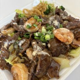 Beef and Shrimp Teriyaki
