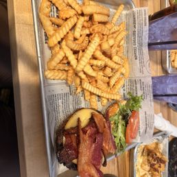 Joshua Burger with fries
