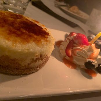 Morton's The Steakhouse - a dessert with a candle - Steakhouses Near Me - Hackensack, New Jersey