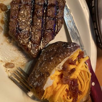 Texas Roadhouse - Sirloin 6oz and loaded Baked Potato. - Steakhouses Near Me - Fresno, California