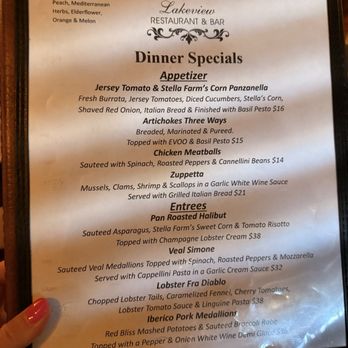 Filomena Lakeview - Specials - New American Near Me - Deptford, New Jersey