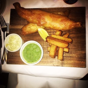 Melville Castle Hotel - Fish and chips in the castle's restaurant. - Hotels Near Me - Edinburgh, MLN