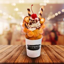Ice Capades Shaved Ice & Milkshakes - Chocolate Soft Serve Bubble Waffle