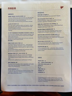Menu photo 1 Faria Kailua, HI