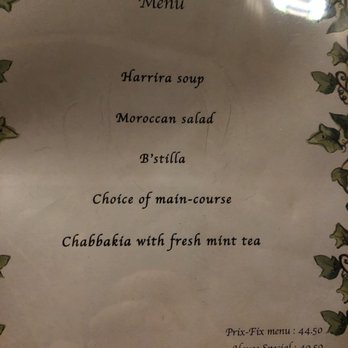 Casablanca - Menu - Moroccan Near Me - Kailua, Hawaii