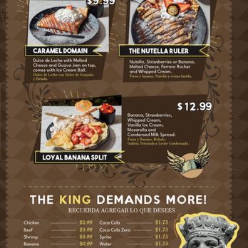 The kingdom Creperie - Sweet Crepes Menu. - Creperies Near Me - Greenacres, Florida The kingdom Creperie - Sweet Crepes Menu. - Creperies Near Me - Greenacres, Florida