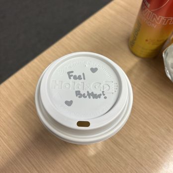 7 Brew Coffee - Small London fog tea latte with written message - Coffee & Tea Near Me - Lubbock, Texas