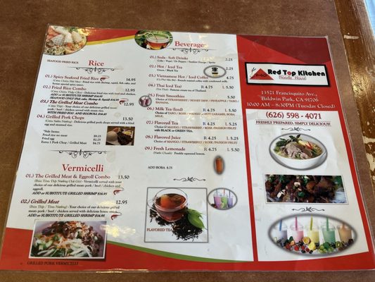 Menu photo 2 Red Top Kitchen Baldwin Park, CA