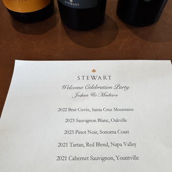 Stewart Cellars - Wine list - Wineries Near Me - Yountville, California Stewart Cellars - Wine list - Wineries Near Me - Yountville, California